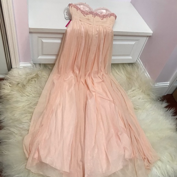 JOVANI RHINESTONE STRAPLESS FORMAL DRESS - Picture 8 of 8